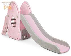 MyKids Tobogan MyKids cu cos de baschet Racheta Pink GreatGoods Plaything