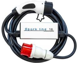  SPARK LINE 16 Elektromos Autó Állítható Otthoni Töltő - (3x16A) 11kW - 7, 5m Type2 Kábellel (SL-11kW-75M-T2)