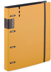 KARTON P+P Műanyag gyűrűskönyv A/4, 4 gyűrűs, vastag borító, VERDE, mustársárga (KPP-2-687) - mesescuccok