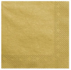 PartyDeco Szalvéta 33x33cm 20db Arany (LUFI677700)