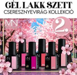 Mystic Nails Gél Lakk Szett 02 - Cseresznyevirág kollekció (HEMA&TPO-free) - 6 db x 6ml