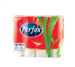 Perfex Toalettpapír 3 rétegű 100% cellulóz 24 tekercs/csomag Boni Perfex hófehér (SKU14499) - iroszer24