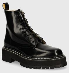 Proenza Schouler bőr bakancs Lug Sole fekete, női, lapos talpú, PS43102A - fekete Női 41