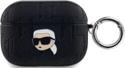 Karl Lagerfeld Husă Karl Lagerfeld PU Embossed Karl Head pentru AirPods Pro Negru (KLAPPGKIPK)
