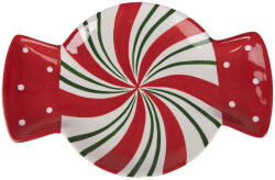 Clayre & Eef Platou ceramica multicolora Candy 32x21x3 cm (6CE1848L) Tava