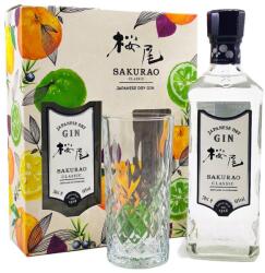  Sakurao Classic gin Ajándékcsomag Pohárral DRS (0, 7L/ 40%) - goodspirit