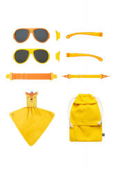 Mokki Ochelari de soare pentru copii MOKKI Click & Change, protectie UV, galben, 2-5 ani, set 2 perechi