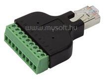 LogiLink RJ45 apa-8 tűs csavaros csatlakozó adapter (LOGILINK_MP0050) (LOGILINK_MP0050)