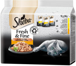 Sheba Mini Fresh & Fine alutasakos macskaeledel - baromfi 15 x 50 g
