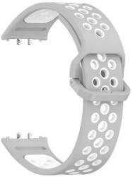 gigapack Samsung Galaxy Fit 3 lyukacsos szilikon pótszíj világosszürke-fehér (GP-164589)
