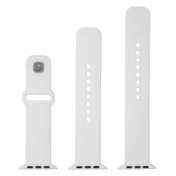 FIXED Sporty Apple Watch 42/44/45/46mm szilikon szíj szett fehér (FIXSST2-434-WH)