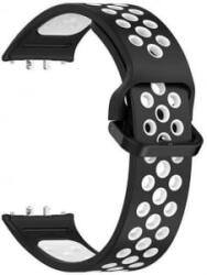 gigapack Samsung Galaxy Fit 3 lyukacsos szilikon pótszíj fekete-fehér (GP-164583) (GP-164583)
