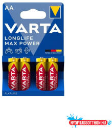 VARTA Elem AA ceruza LR06 Longlife max Power 4 db/csomag*, Varta (4706101404)