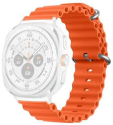 gigapack Samsung Galaxy Watch Ultra eSIM 47mm (SM-L705) hullám mintás szilikon pótszíj narancssárga (GP-163492) (GP-163492)