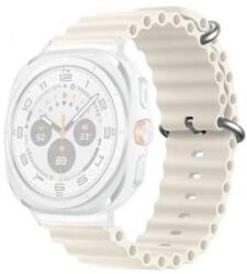 gigapack Samsung Galaxy Watch Ultra eSIM 47mm (SM-L705) hullám mintás szilikon pótszíj fehér (GP-163490) (GP-163490)