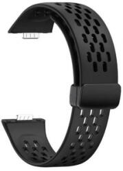gigapack Huawei Watch Fit 3 lyukacsos szilikon pótszíj fekete (GP-159415)