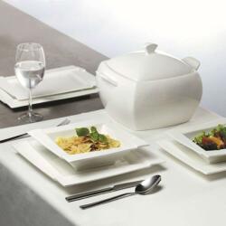 Ambition Kubiko Étkészlet - 42 részes - Fehér Porcelán (61153)