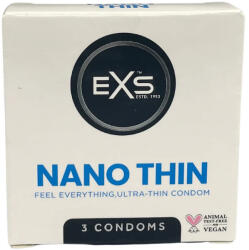 EXS Condoms Nano Thin ultra vékony óvszer (3 db) - szeresdmagad