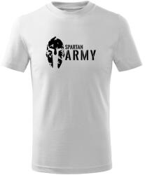 DRAGOWA детска тениска с къс ръкав Spartan Army, бяла (7116)