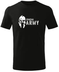 DRAGOWA детска тениска с къс ръкав Spartan Army, черна (7115)