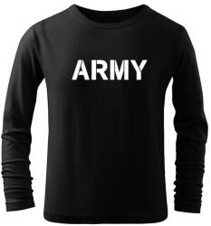 DRAGOWA детска тениска с дълъг ръкав Army, черна (7183)
