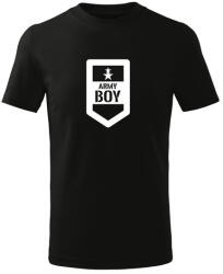 DRAGOWA детска тениска с къс ръкав Army Boy, черна (7124)