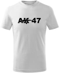 DRAGOWA детска тениска с къс ръкав ak47, бяла (7099)