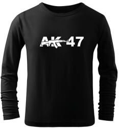 DRAGOWA детска тениска с дълъг ръкав ak47, черна (4578)