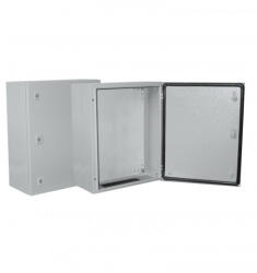 OMU system MB-64/300-1 egy ajtós fém elosztószekrény IP66 IK10 szerlappal MA: 600xSZÉ: 400xMÉ: 300 zár: 2