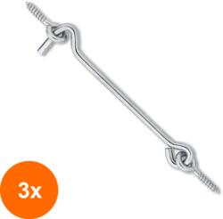 Dulimex Set 3 x Carlig de Vant pentru Ferestre 80 mm (COR-3xDL.389080ES)