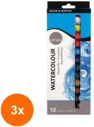 Daler-Rowney Set 3 x 12 x12ml Acuarele Simply Daler Rowney (CUL-3xFL134500100)