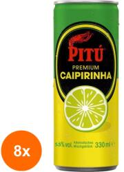 Underberg Set 8 x Pitu Premium Caipirinha Underberg, 5.5% Alcool, 0.33 l