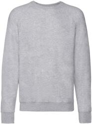 Fruit of the Loom Unisex felnőtt könnyű Raglan pulóver 2XL szürke