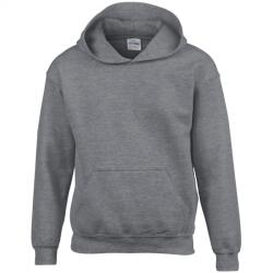 Gildan Nehéz keverék gyermek Unisex kapucnis pulóver felső / kapucnis pulóver L/XL szürke