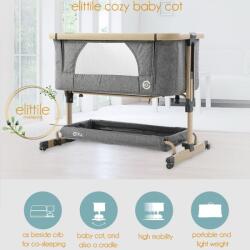  Elittile Cozy összecsukható babaágy-utazóágy ringató funkcióval, hordtáskában (Cozy G607)