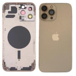  Apple iPhone 13 Pro középső keret akkufedéllel, hátlappal, kamera lencsével arany, Gyári Grade A