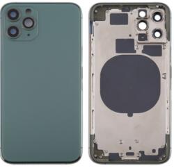 Apple iPhone 11 Pro Max középső keret akkufedéllel, kamera lencsével zöld (hátlap), Gyári Grade A