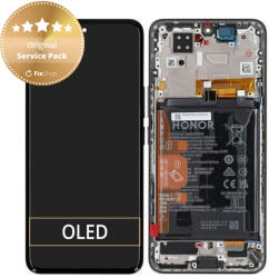 Honor 200 - Ecran LCD + Sticlă Tactilă + Ramă + Baterie (Black) - 0235AKHV Genuine Service Pack, Black