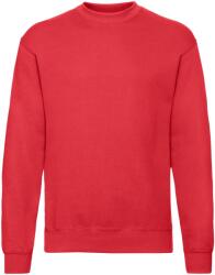 Fruit of the Loom Férfi klasszikus beállított pulóver 2XL vörös