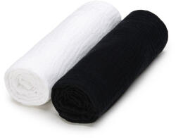 T-TOMI BIO Muszlin pelenkák 65x65 cm, 2 db, Fekete + Fehér