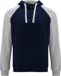Roly Unisex felnőtt Badet kéttónusú kapucnis pulóver 2XL kék|szürke