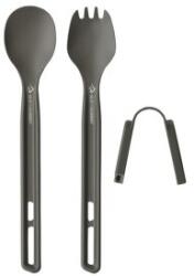 Sea to Summit Frontier UL Cutlery Set - [2 Piece] Long Handle Spoon and Spork Tacâmuri Aluminium Hard Anodised Grey