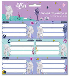 Ars Una Ars Una: Cute Animals unicornis csomagolt füzetcímke 3x6 db-os (53834485)