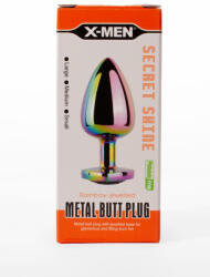 X-Men Secret Shine Metal Butt Plug Rainbowheart L - tobuy