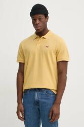 Levi's pamut póló sárga, sima - sárga XL