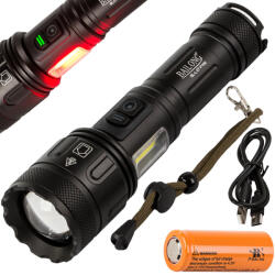 MH Protect Taktikai zseblámpa bailong cree led xhp160 cob teljesítménye