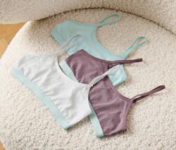 Tchibo 3 lányka bustier melltartó 1x világoskék, 1x fehér, 1x mályva 170/176