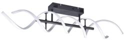 TRIO Sequence csiszolt alumínium-fekete LED mennyezeti lámpa (TRI-641810205) LED 1 izzós IP20 (641810205)