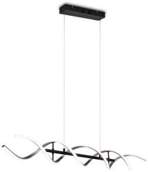 TRIO Sequence csiszolt alumínium-fekete LED függesztett lámpa (TRI-341810205) LED 1 izzós IP20 (341810205)