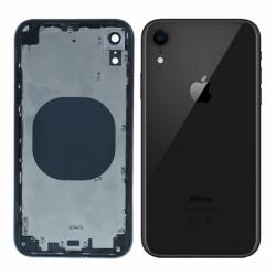 Apple Iphone XR középső keret, akkufedéllel, hátlappal, kameralencsével, fekete, (GYÁRI) Grade A